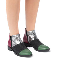 BRIGIDA Multi Coloured Double Zip Ankle Boots