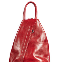 Il Giglio Leather Backpack with handle and Zips