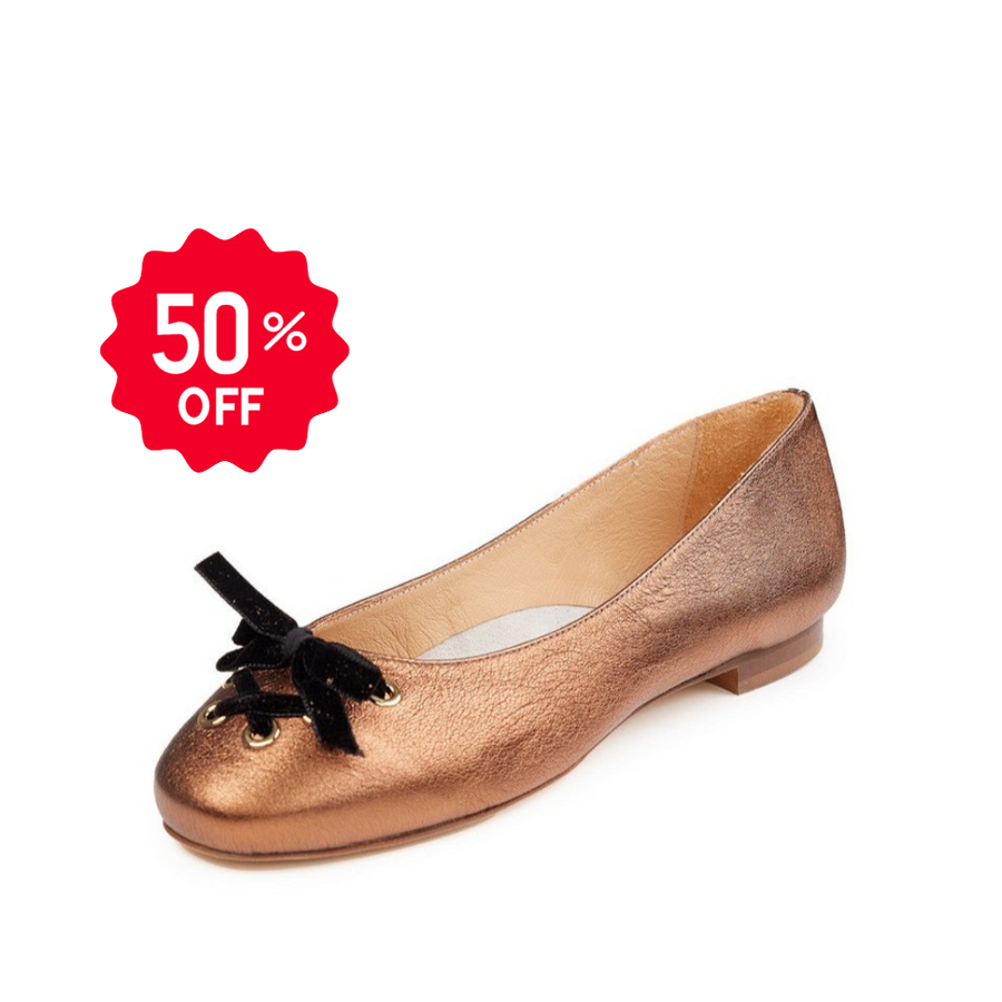 MIUCCIA Pascucci Bronze Ballet with Lace