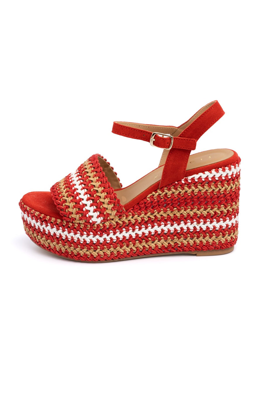 MIM Fiorina Wedge Sandal in Red