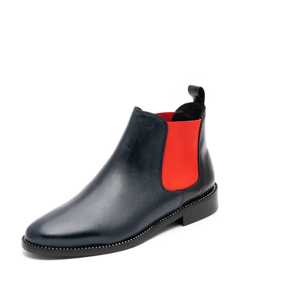 AGNELLA Pascucci Black and Navy Chelsea Boot