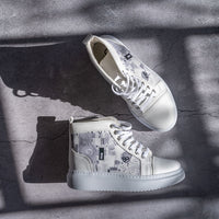 ANNA Printed Leather High Top Sneakers with Platform