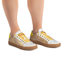 ALICE Yellow and Gold Sneakers with Tan Sole