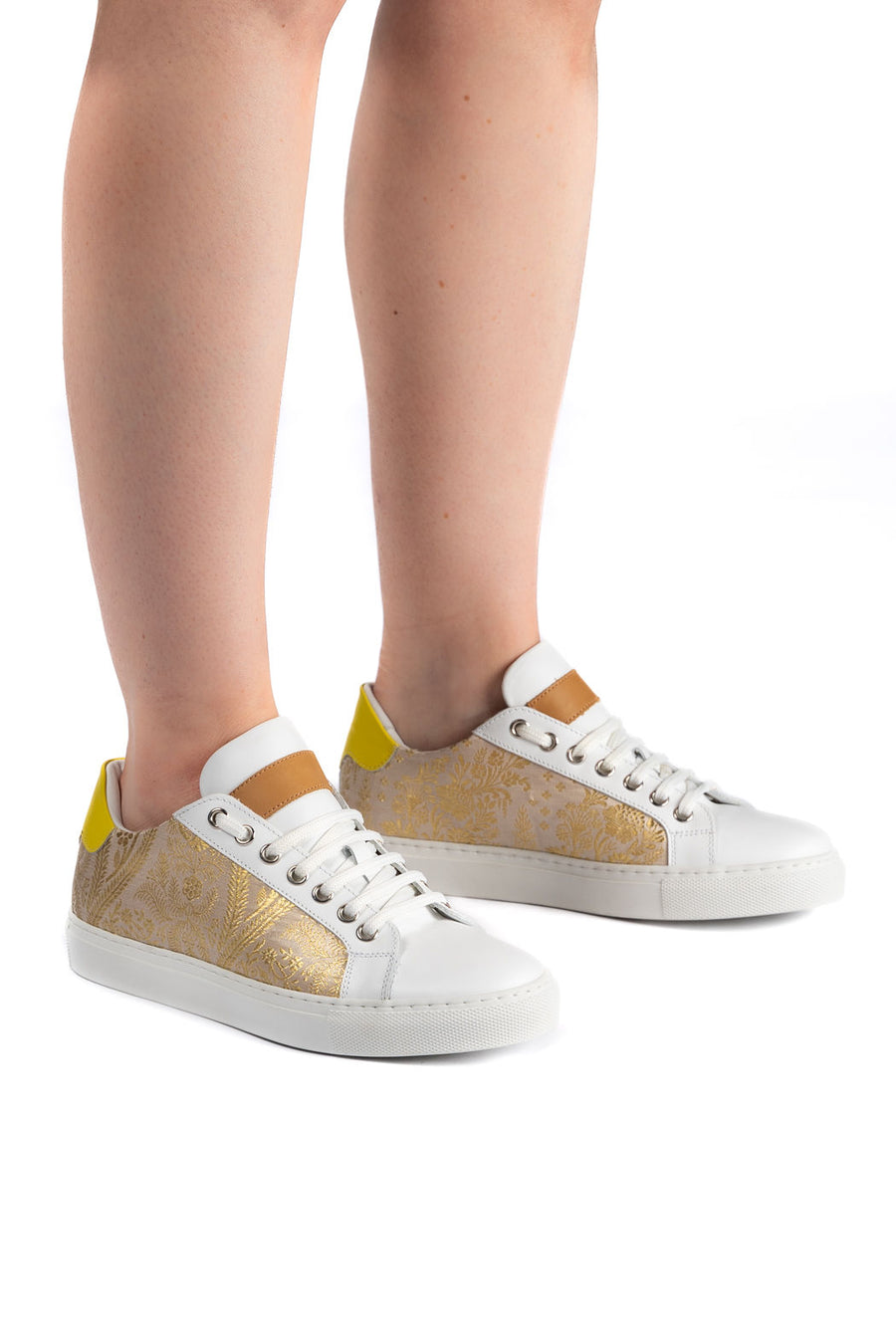 ALICE Yellow and Gold Sneakers
