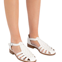 SERENA Pascucci White Patent Sandals