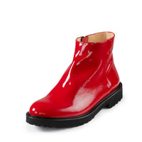 ALESSIA Pascucci Patent Red Ankle Boots