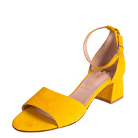 CARINA Pascucci Yellow Suede Heeled Sandal